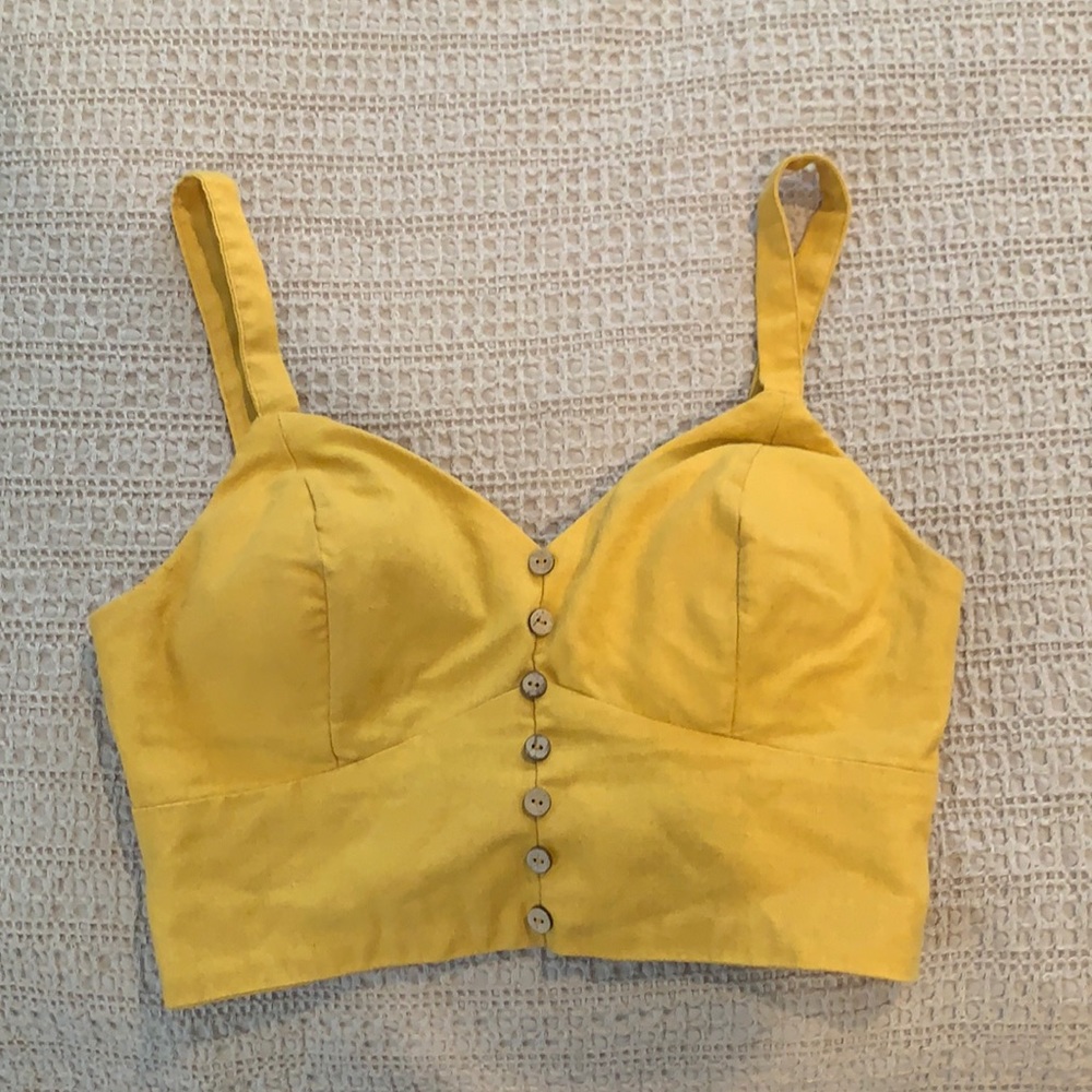 Yellow crop top